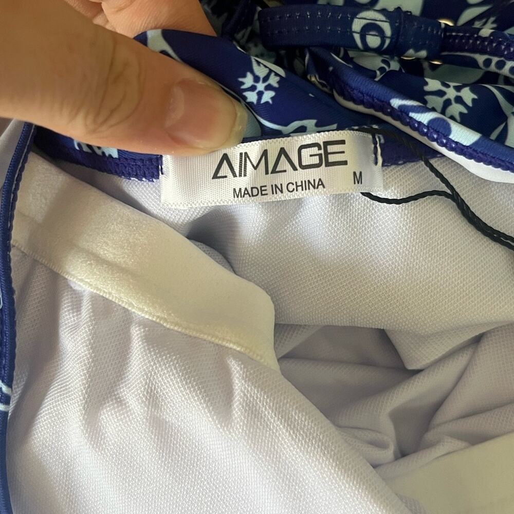 Aimage Womens One Piece Swimsuit Size Medium - Picture 10 of 11